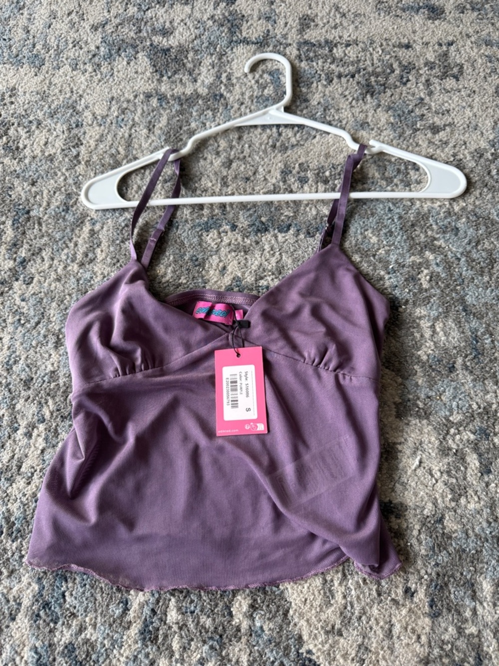Edikted Mauve Purple Satin Cami Tank